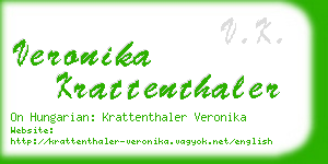 veronika krattenthaler business card